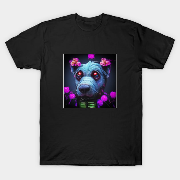 cute cyber punk dog T-Shirt by ElArrogante